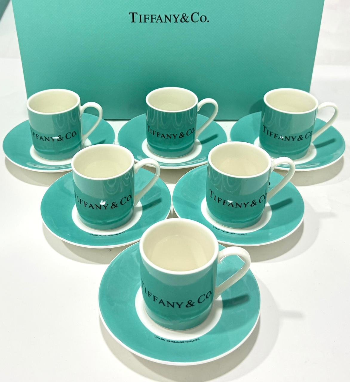 Tiffany & Co. Turkish coffeeÂ set of six cups - Tiffany Turkish Coffee Cups | Aleppo Gift UAE